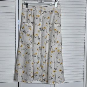 Nwot happyxnature midi floral button down skirt